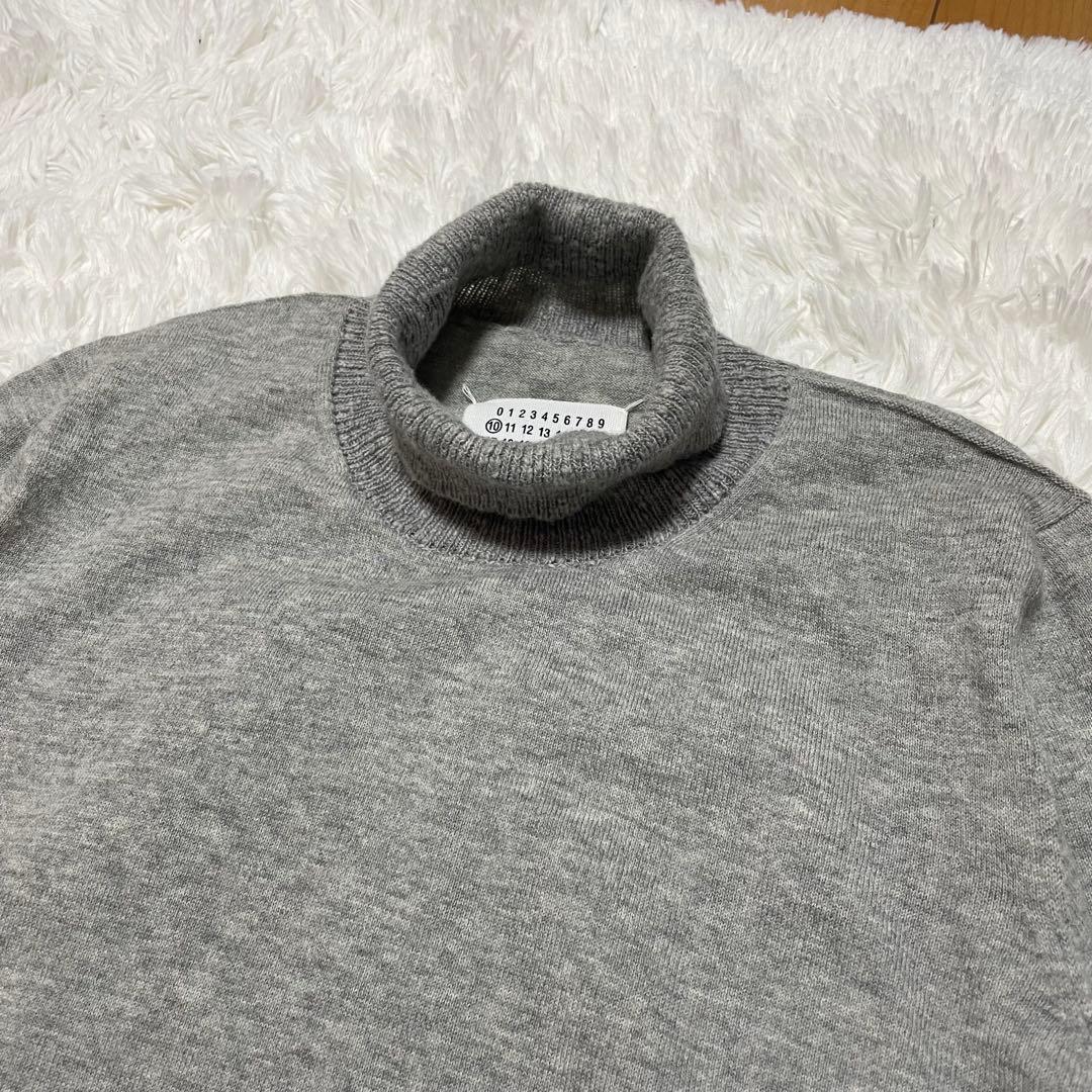 メゾンマルジェラ 17AW タートルネック ネップ加工 ニット グレー Mサイズ
