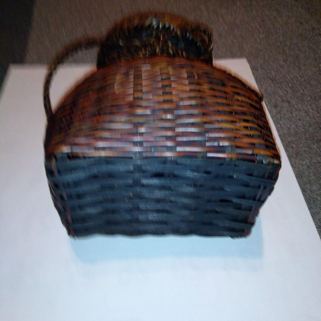 竹かご　花器　美品　アンティーク　昭和レトロ