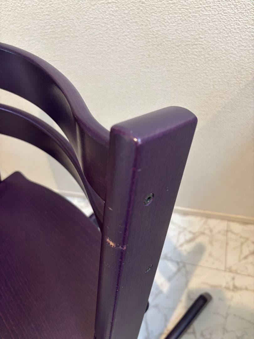 トリップトラップパープル ベビーチェア 調整可能