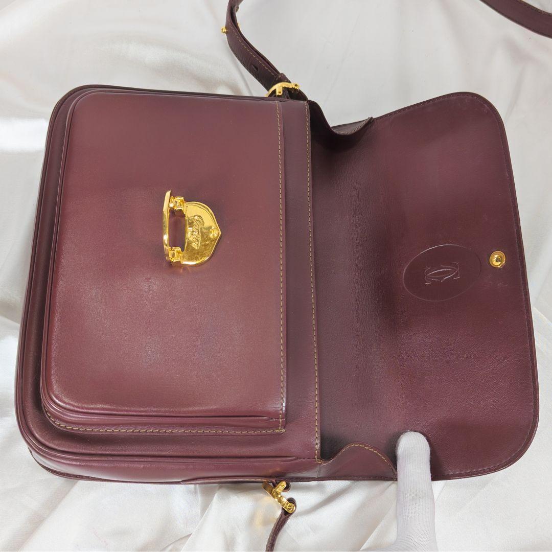 【美品】 カルティエ フラップ ショルダーバッグ Cホック 保存袋付