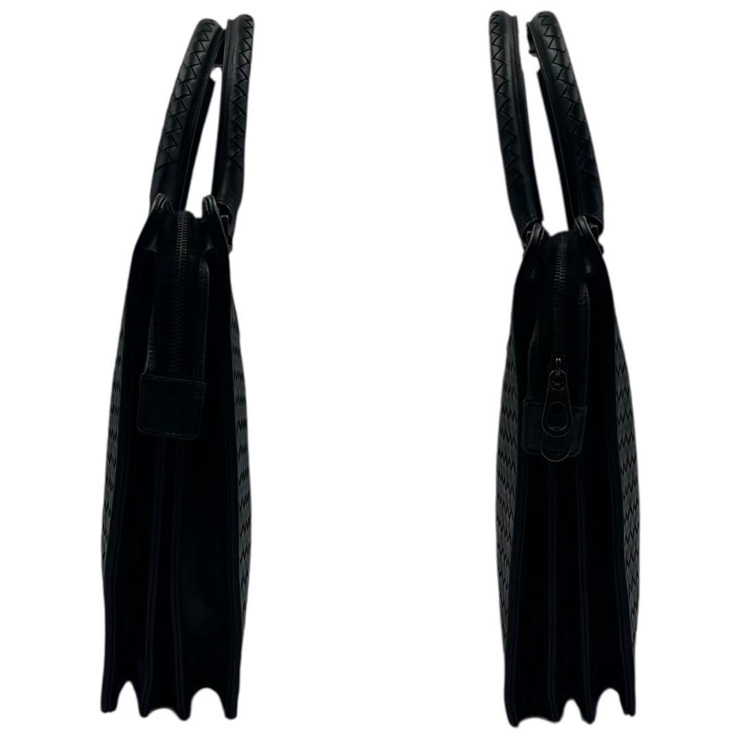 【良品】BOTTEGA VENETA ビジネスバッグ イントレチャート ブラック