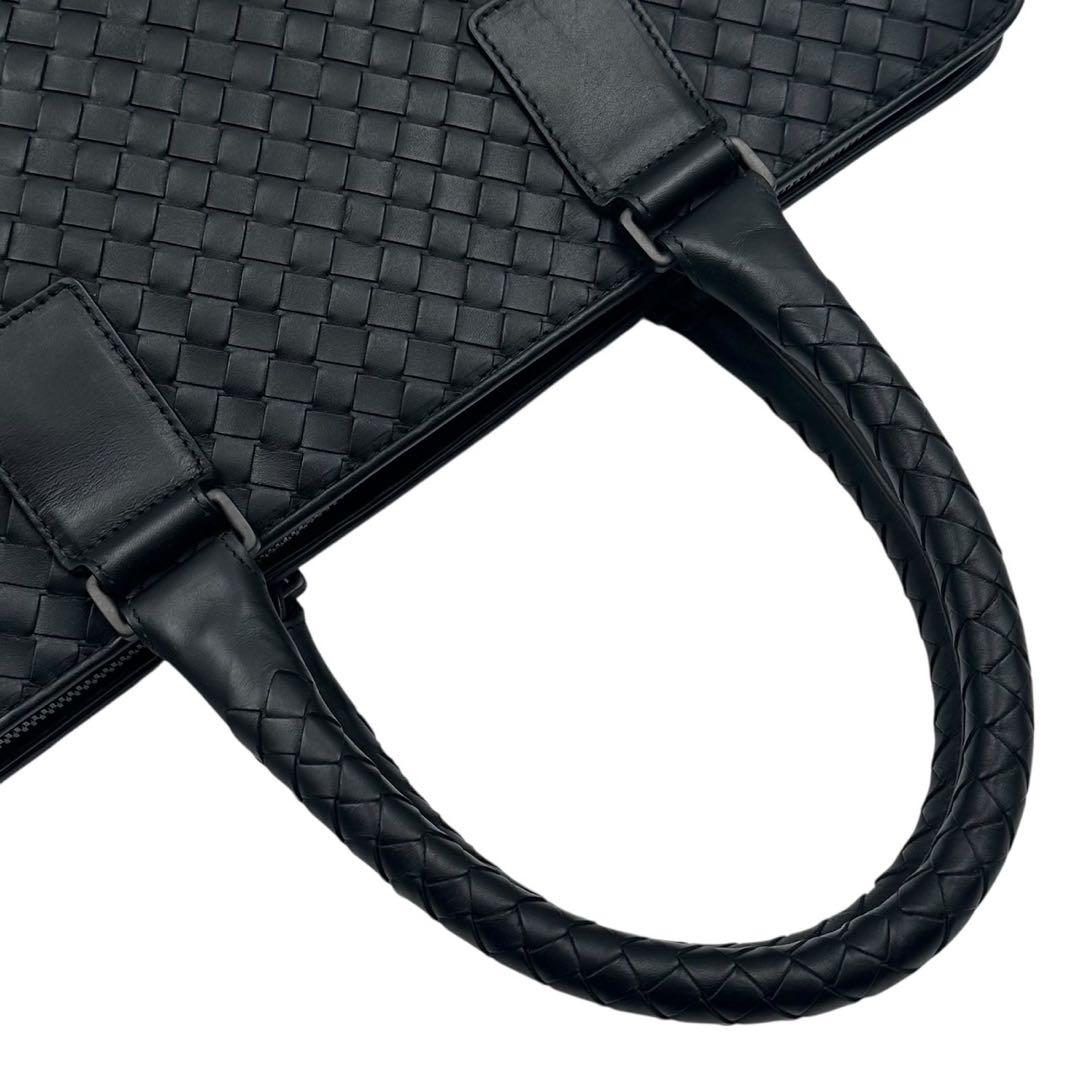 【良品】BOTTEGA VENETA ビジネスバッグ イントレチャート ブラック