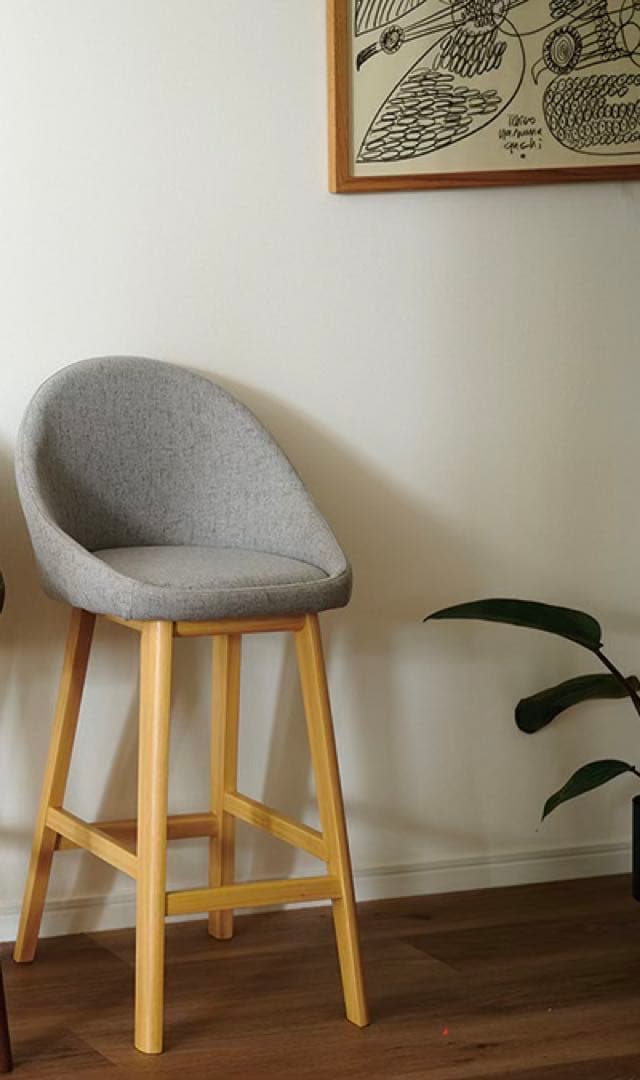 【新品未使用】カウンターチェア / ナチュラル ライトグレー大幅再値引き！