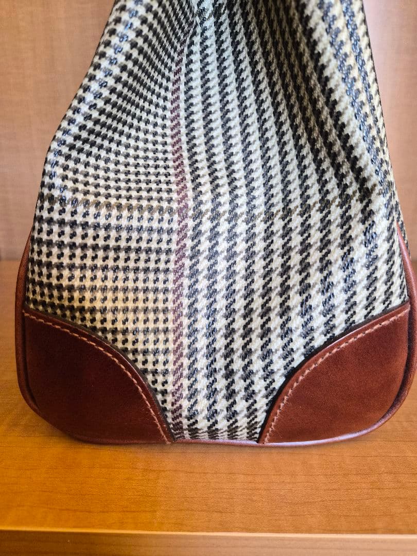 ポロ ラルフローレン　ハンドバッグ 千鳥柄 PVC　ヴィンテージ