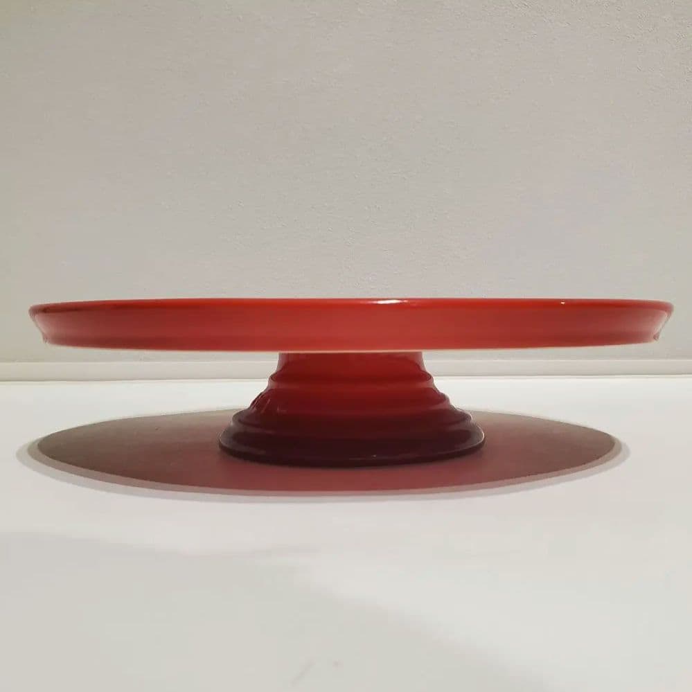 ルクルーゼ ケーキスタンド 30cm チェリーレッド 新品