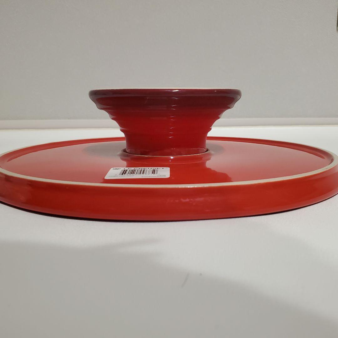 ルクルーゼ ケーキスタンド 30cm チェリーレッド 新品