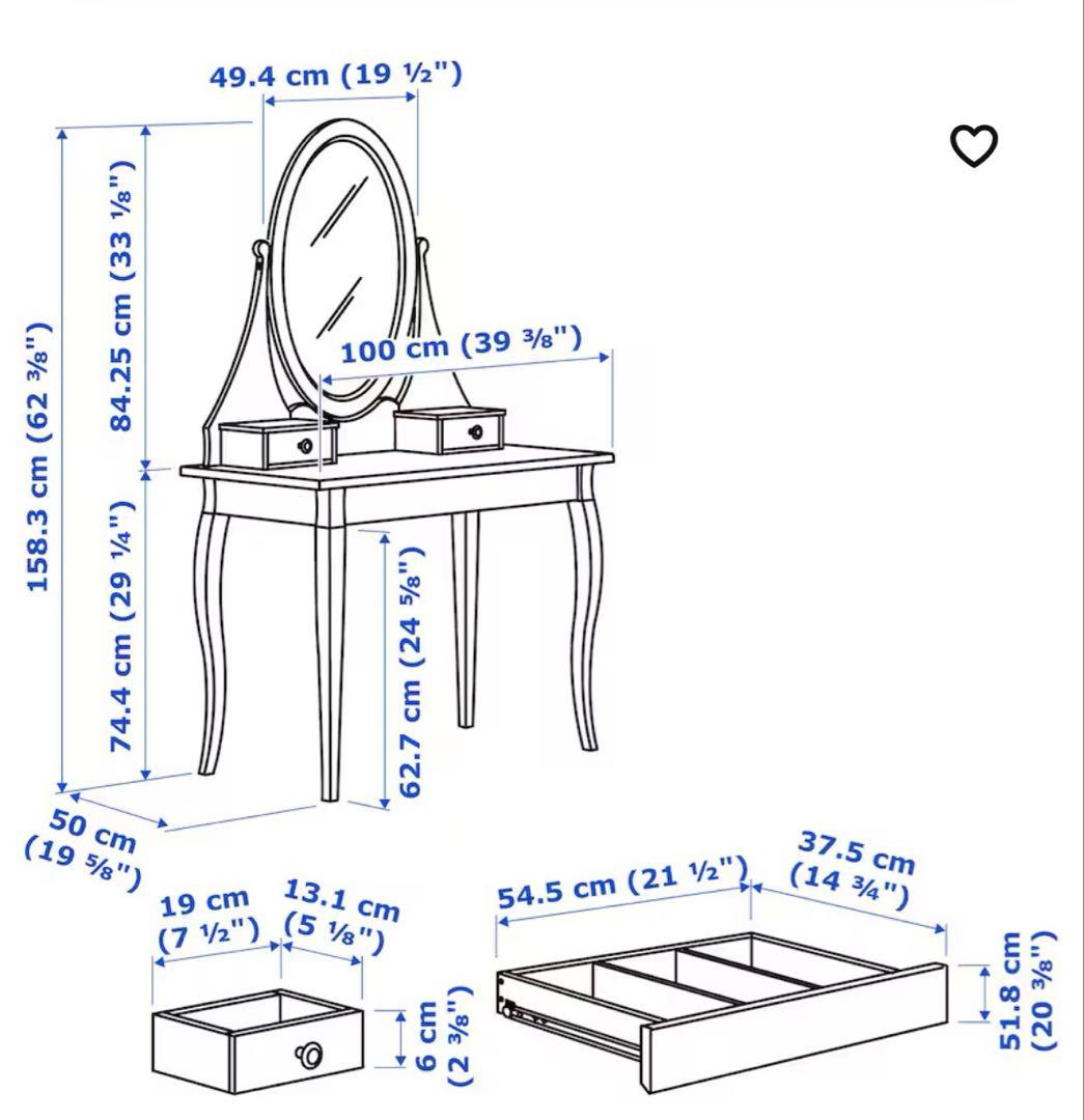 【専用】 IKEA ドレッサー HEMNES 白イケア ヘムネス