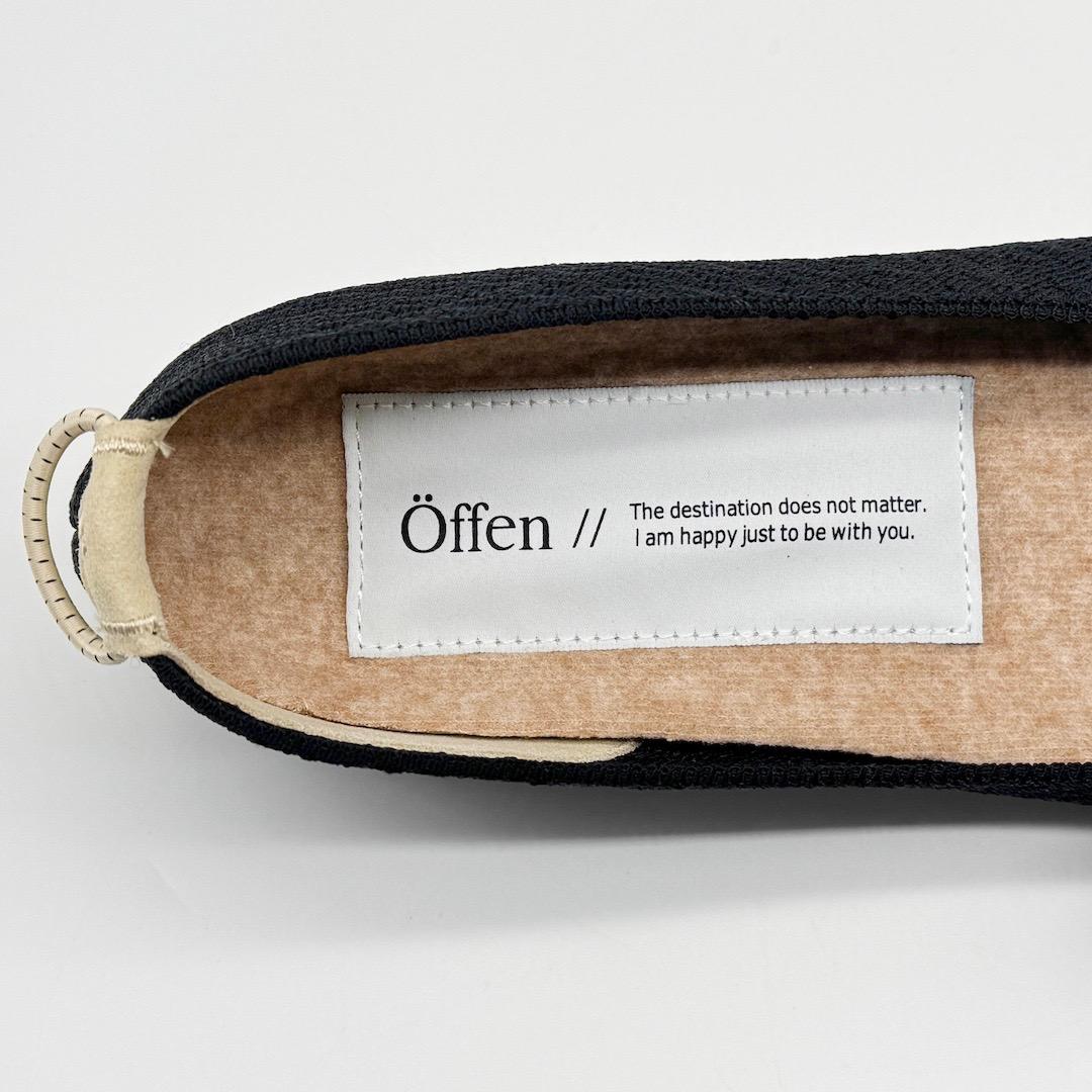 試着のみ Offen オッフェン pointed-FRIN フリル パンプス 黒