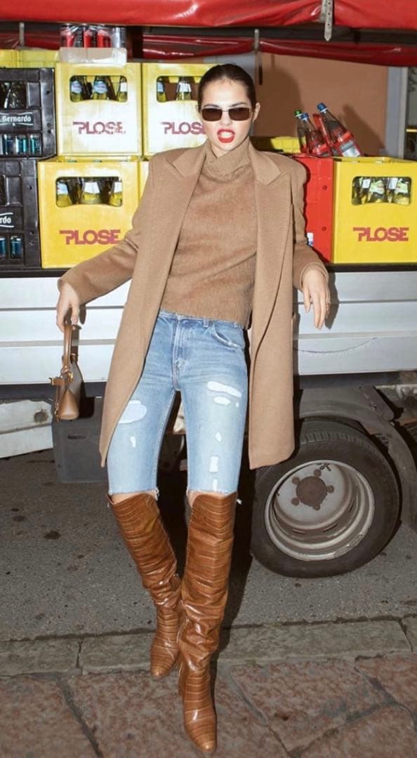 希少！MAXMARAマックスマーラクロコ柄ニーハイブーツ　ロングブーツ