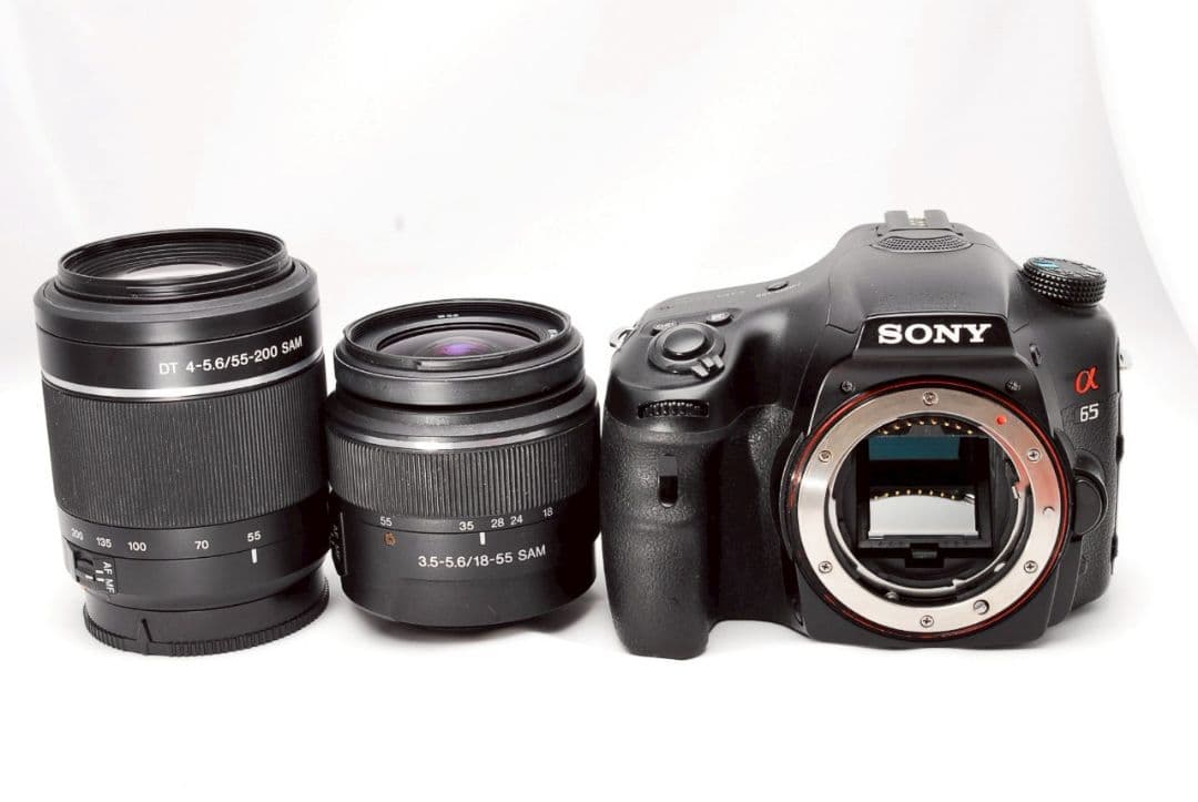 ♥ SONY ソニー α65 ♥ダブルレンズ♥一眼レフカメラ スマホ転送