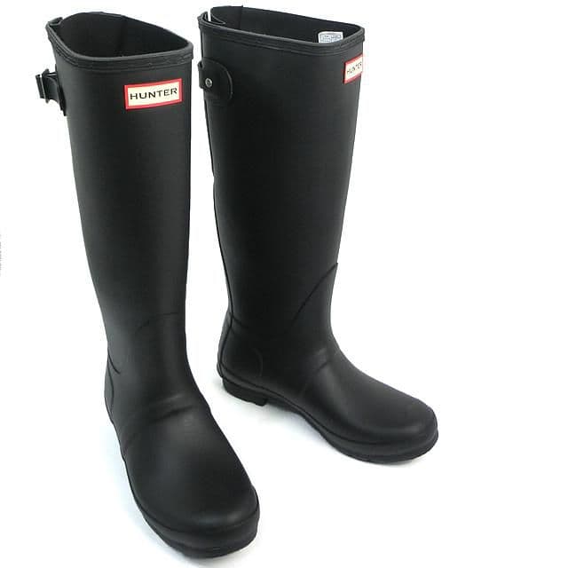 新品ハンターHUNTERレディースレインブーツ・ブラック　UK6-25cm