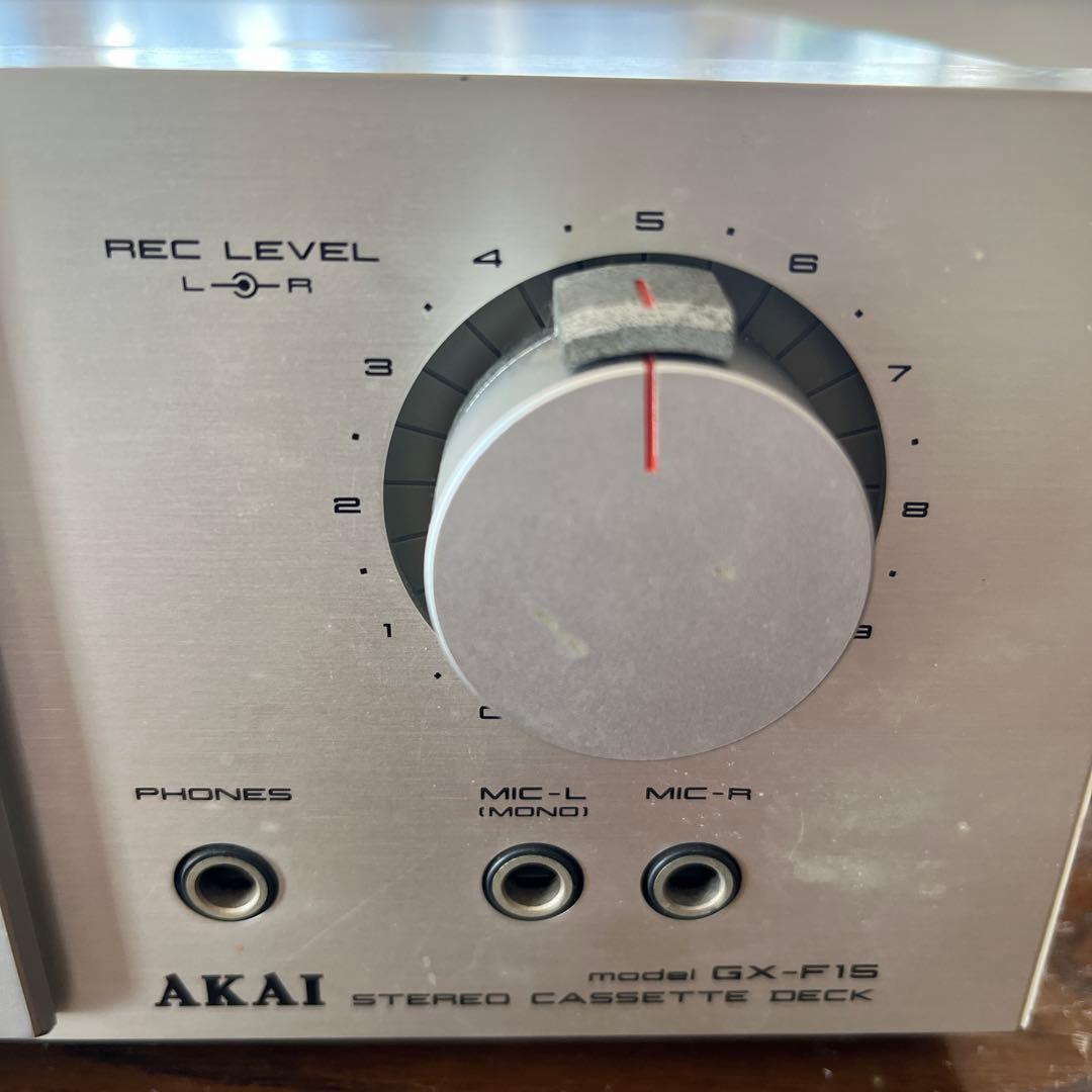 【ジャンク】再生動作確認済 AKAI カセットデッキ GX-F15