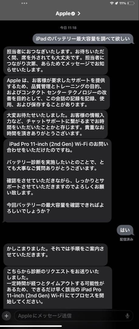 iPad Pro 11インチ 第二世代 128GB