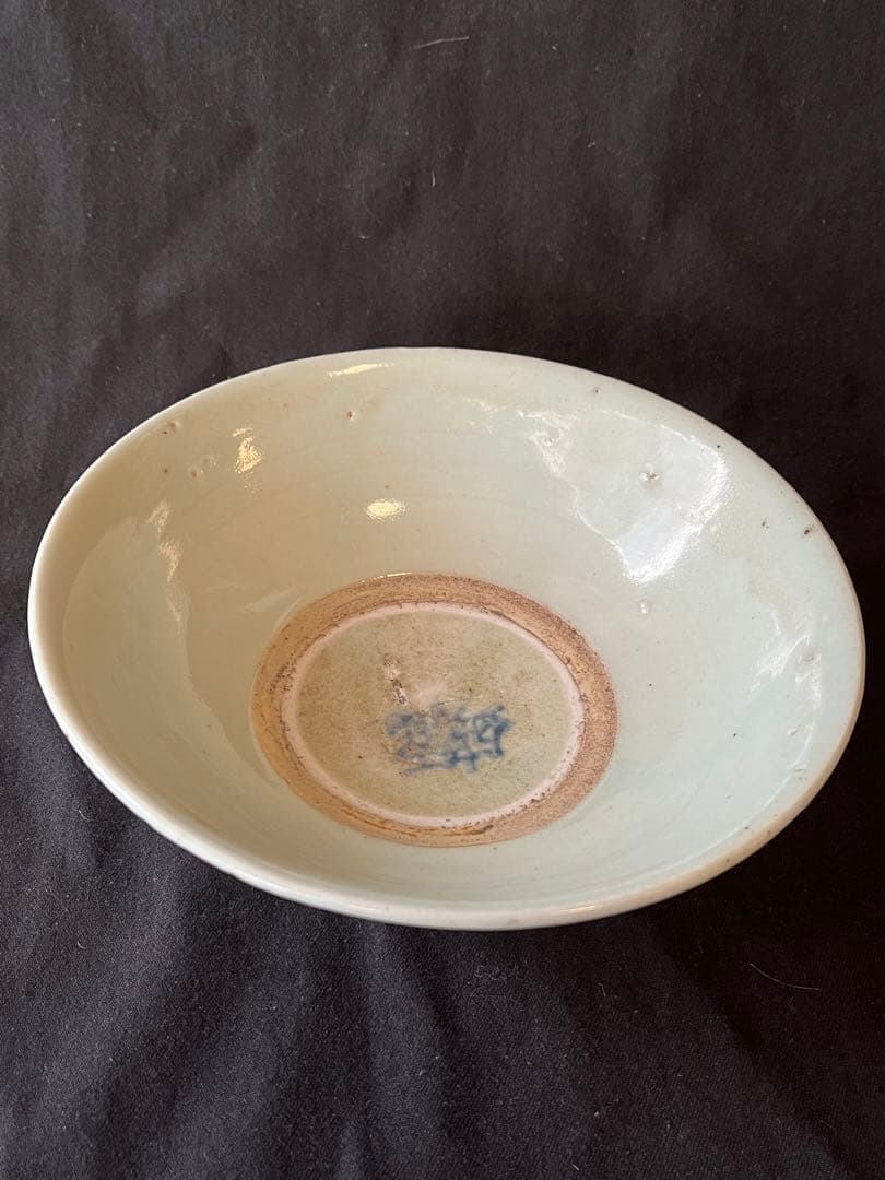 この状態は激レア！中国清 南方窯こんにゃく印判鉢 割れ、カケなし 民藝の美