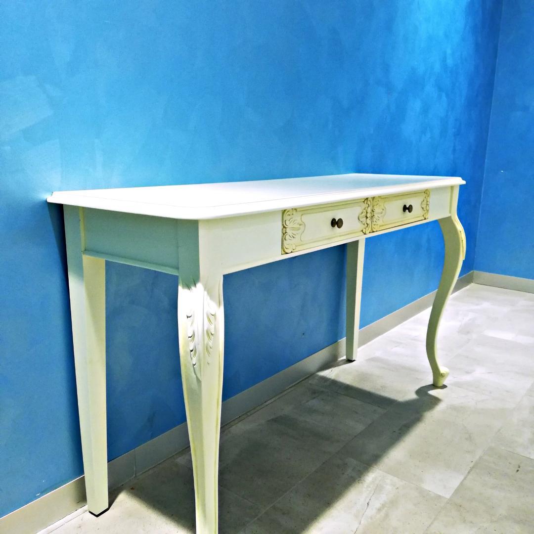 ▼ホワイトアンティーク調 コンソール デスク