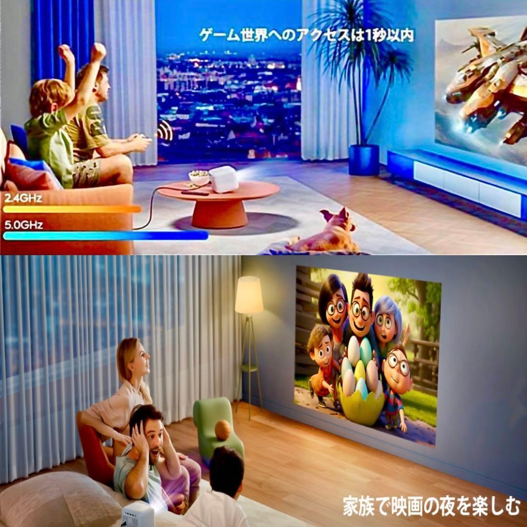 【新品未開封】プロジェクター 1080P 4K 超小型 11000LM 5G