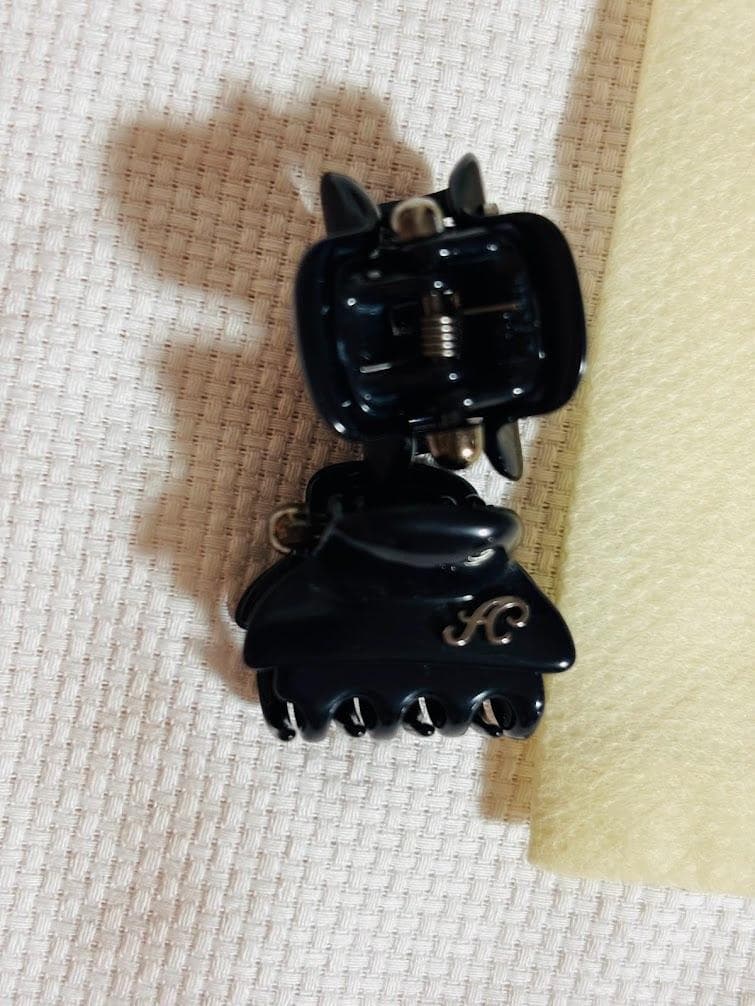 【美品】acca アッカ 黒　ミニ　クリップ　2個　セット　バレッタ S