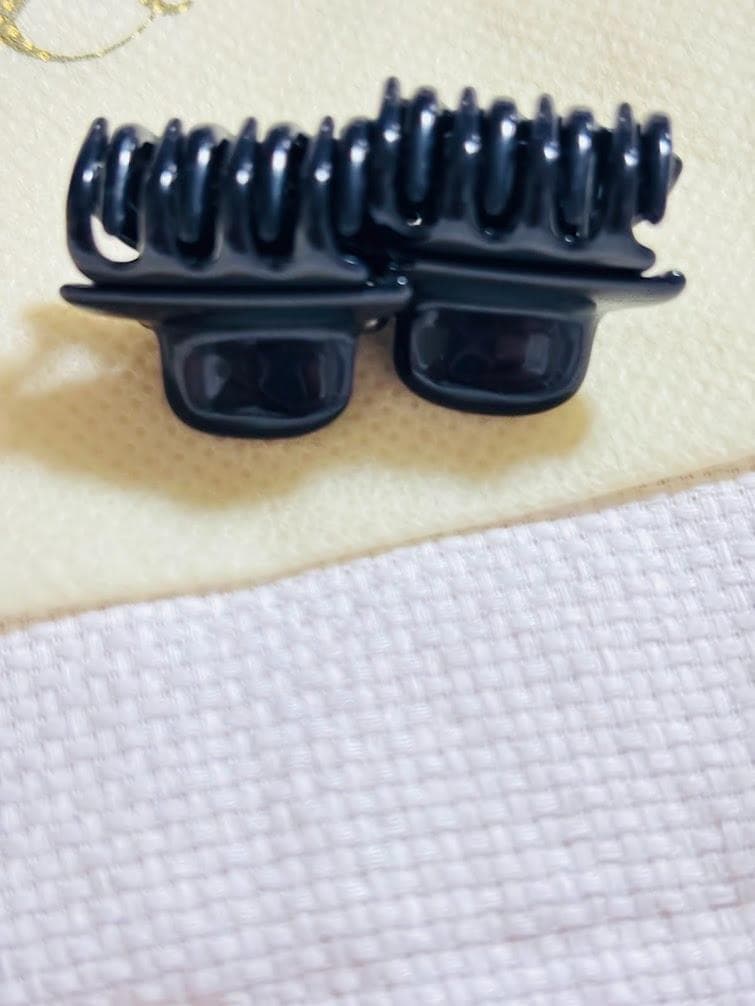 【美品】acca アッカ 黒　ミニ　クリップ　2個　セット　バレッタ S