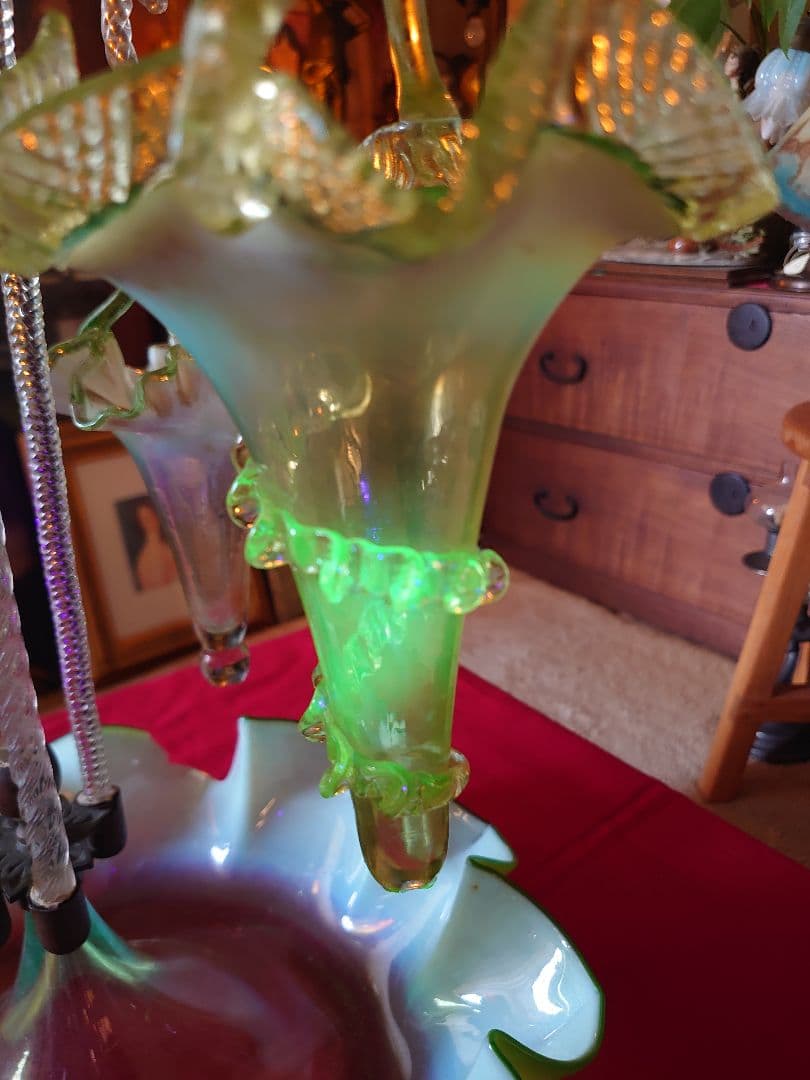 フランス1890s'ヴィクトリアイパーン グリーンオパールセント ヴァセリンSP