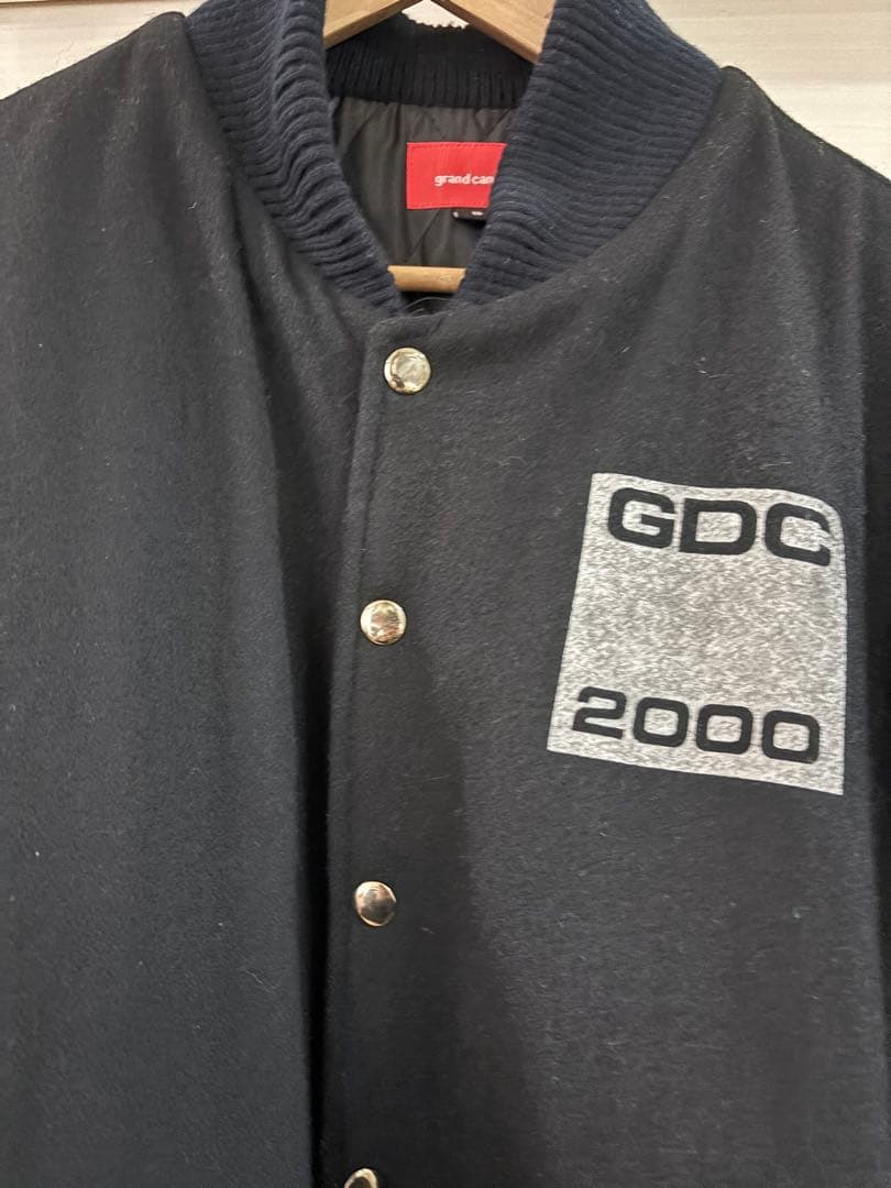 美品　GDC グランドキャニオン　スタジャン ネイビー/ホワイト　レザー　S