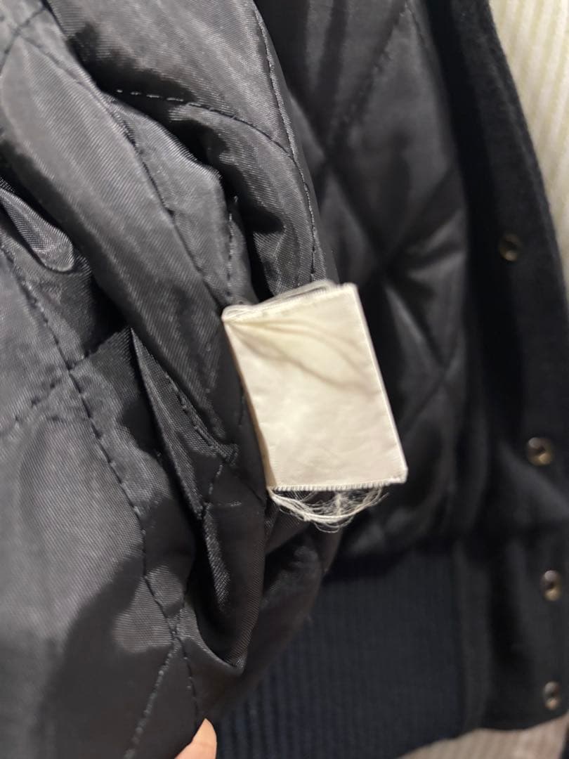 美品　GDC グランドキャニオン　スタジャン ネイビー/ホワイト　レザー　S