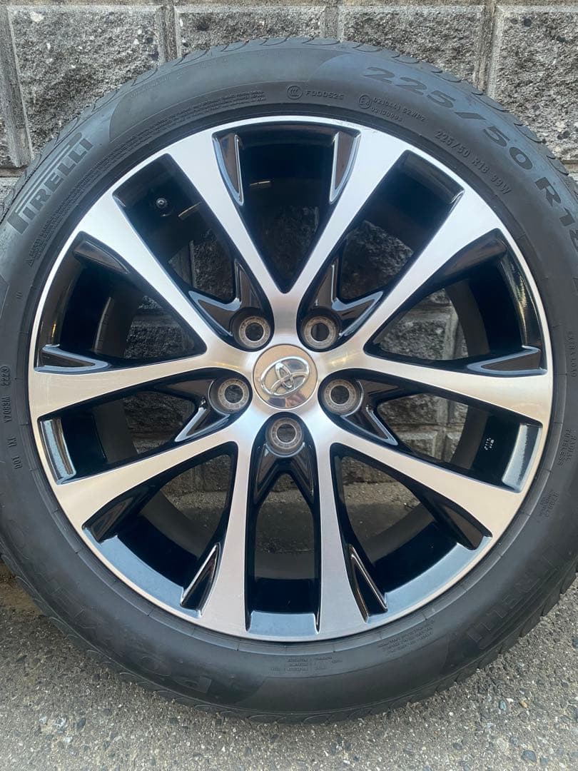 【えの】18インチ ホイールセット エスティマ純正