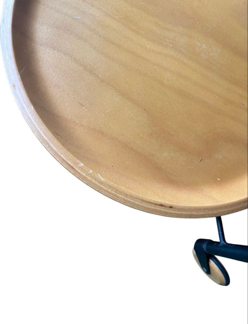 北欧スタイル サイドテーブル ワゴン ラウンド型 キャスター付き