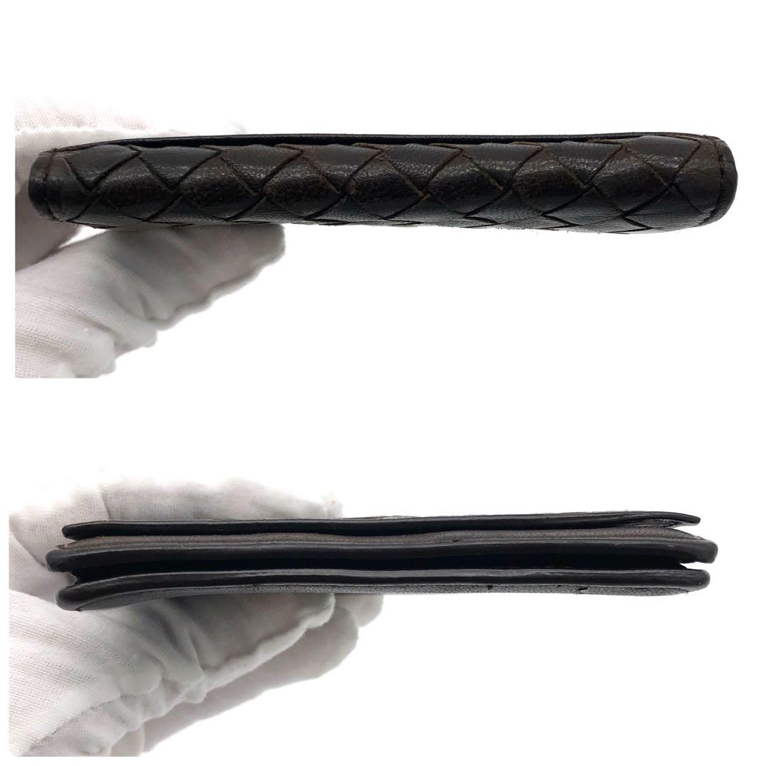 【極美品✨】ボッテガヴェネタ イントレチャート 名刺入れ ダークブラウン