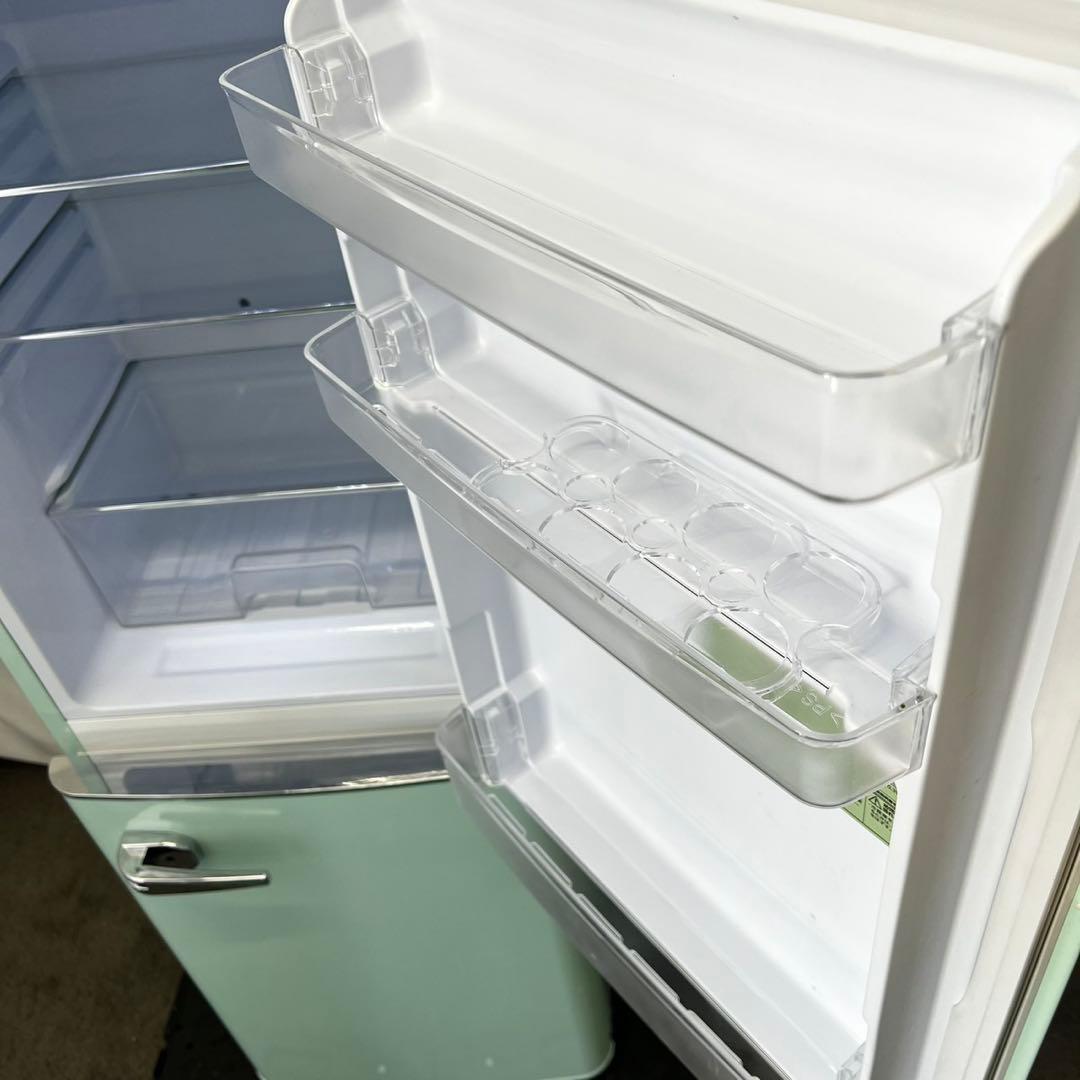 128⭕️冷蔵庫　レトロ　おしゃれ　小型　スリム　可愛い　一人暮らし　設置無料