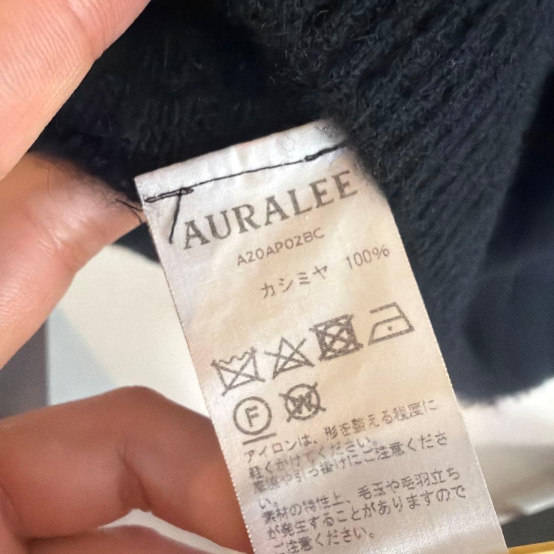 トップス AURALEE BABY CASHMERE KNIT P/O BLACK 5