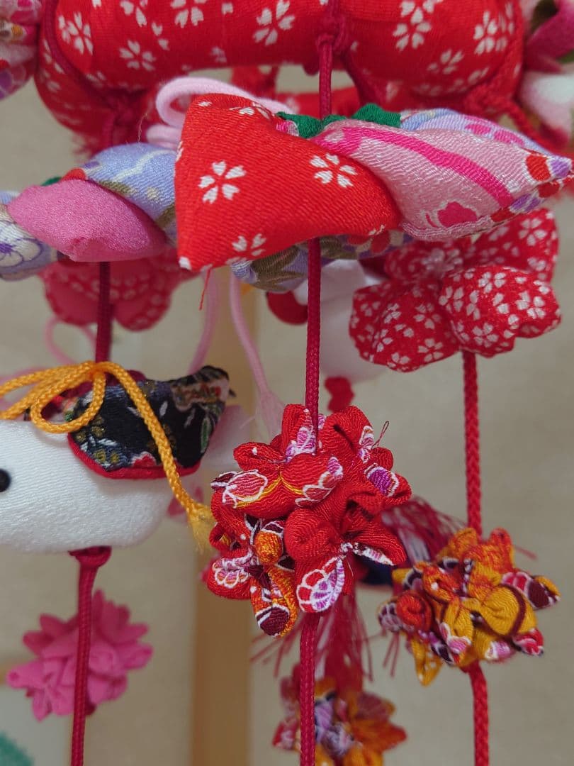 極美品　ハンドメイドひでばあちゃん作の縁起物のつるし雛No.３