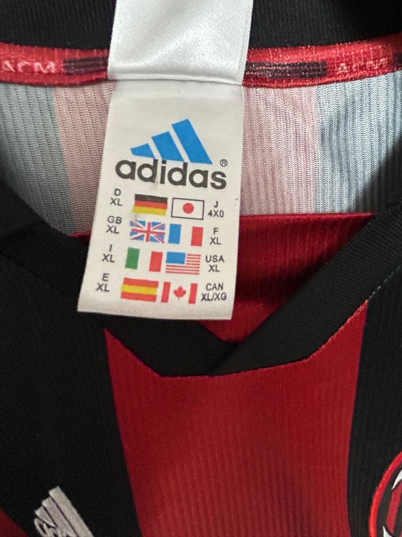 98-99 ACミラン　マルディーニ　adidas オフィシャルユニフォーム