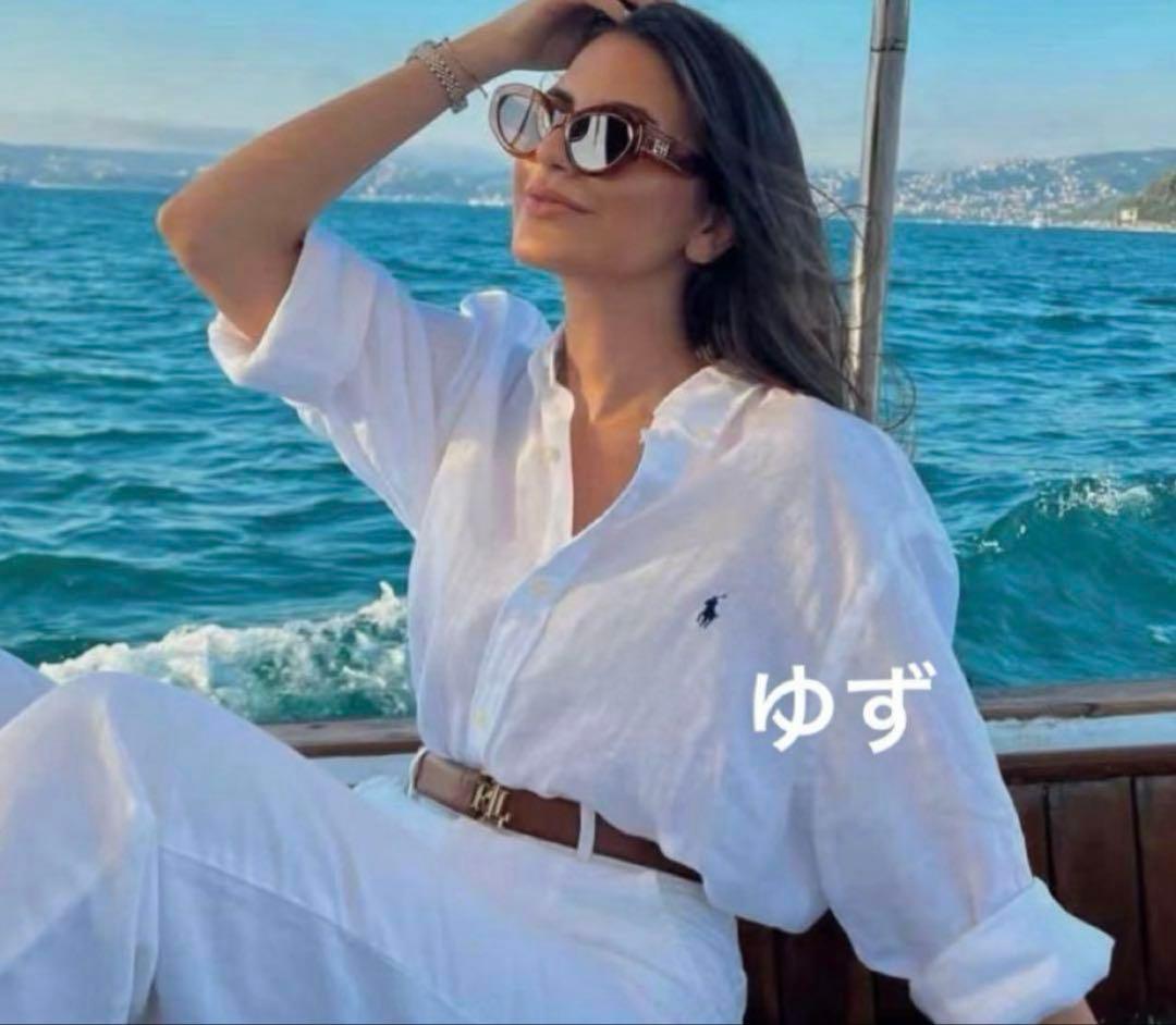 【大人気】POLO RALPH LAURENポロラルフローレン)：リネンシャツ麻