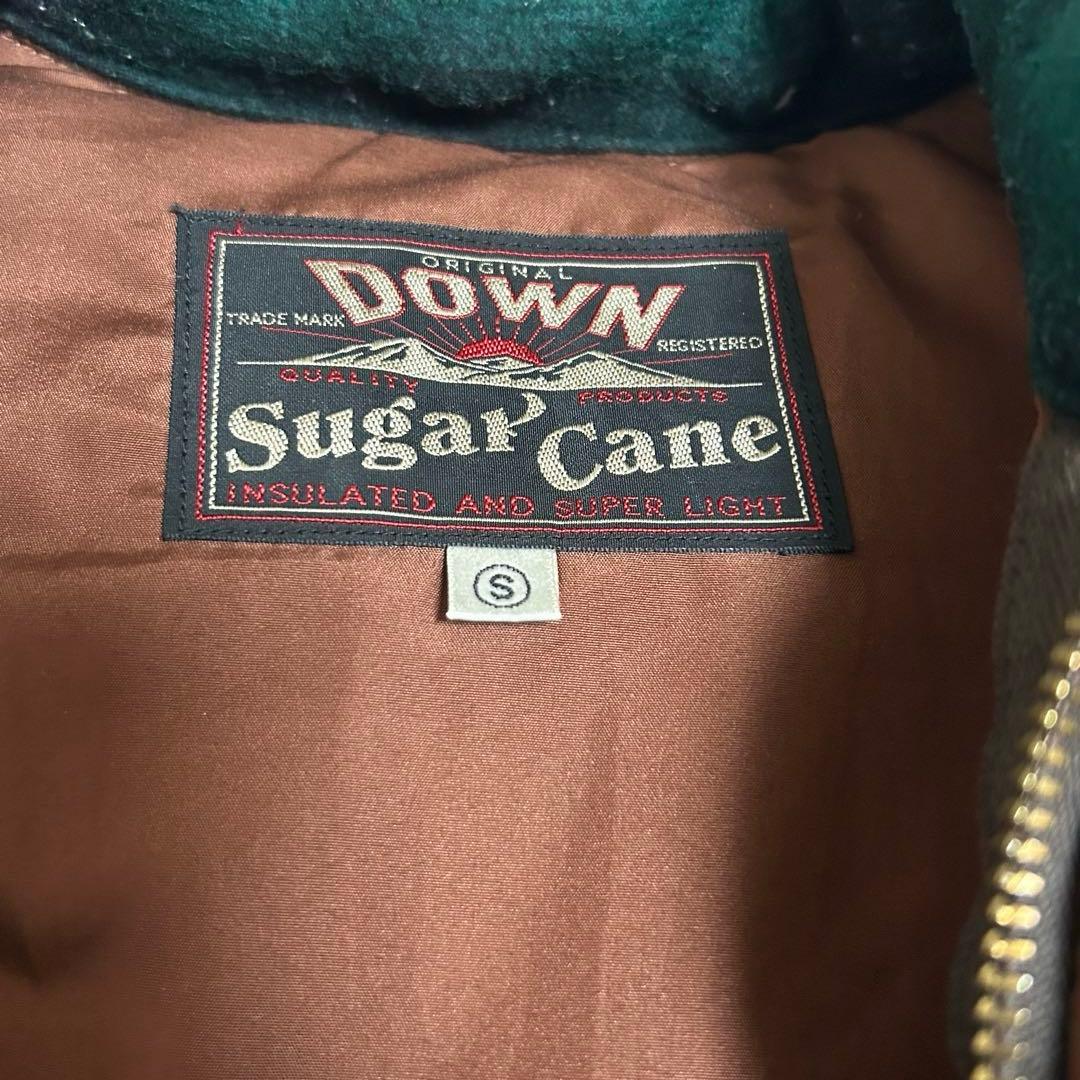 SUGAR CANE シュガーケーン レザーヨーク ダウンベスト Sサイズ