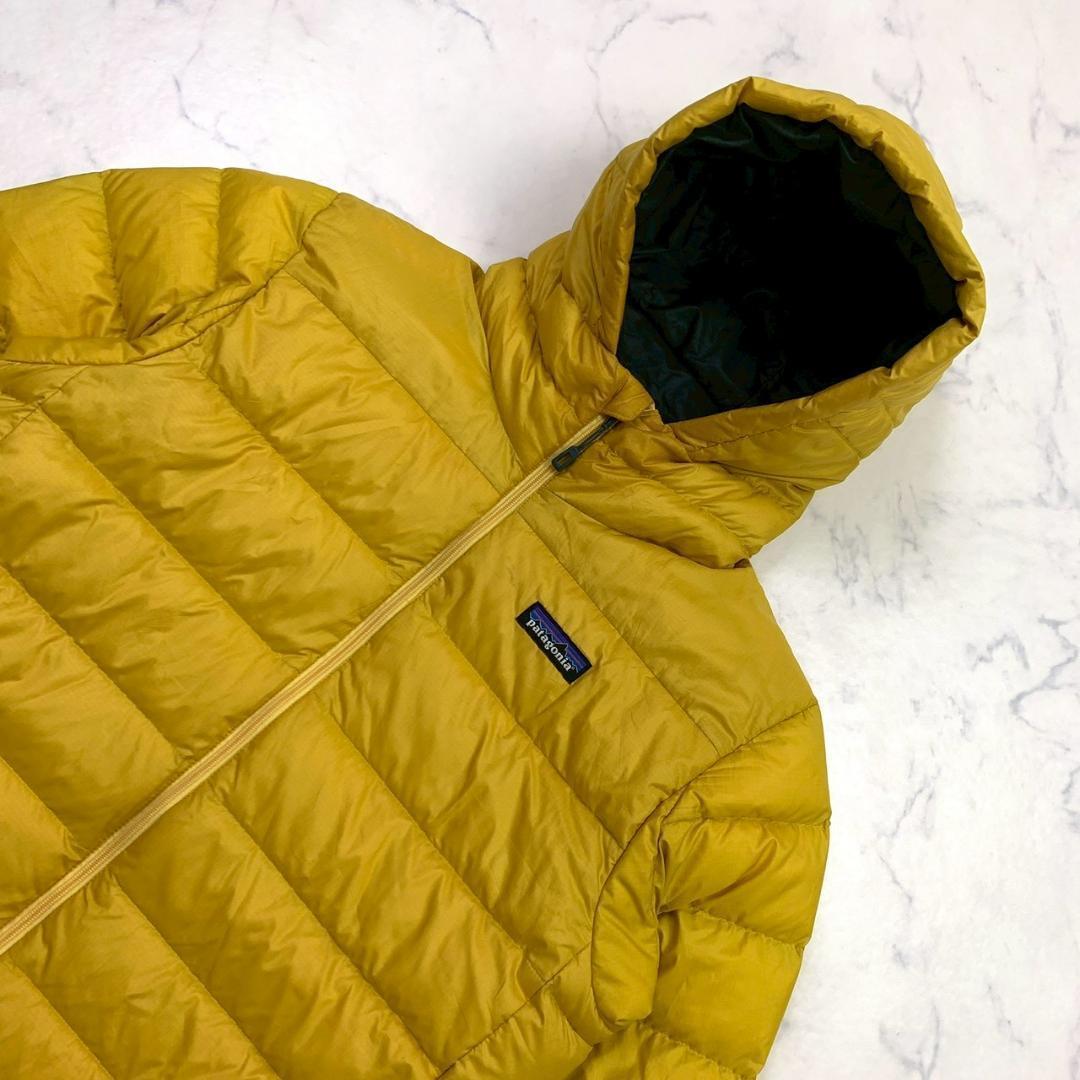 希少色★パタゴニア メンズ ハイロフトダウンフーディ イエロー XS　D875