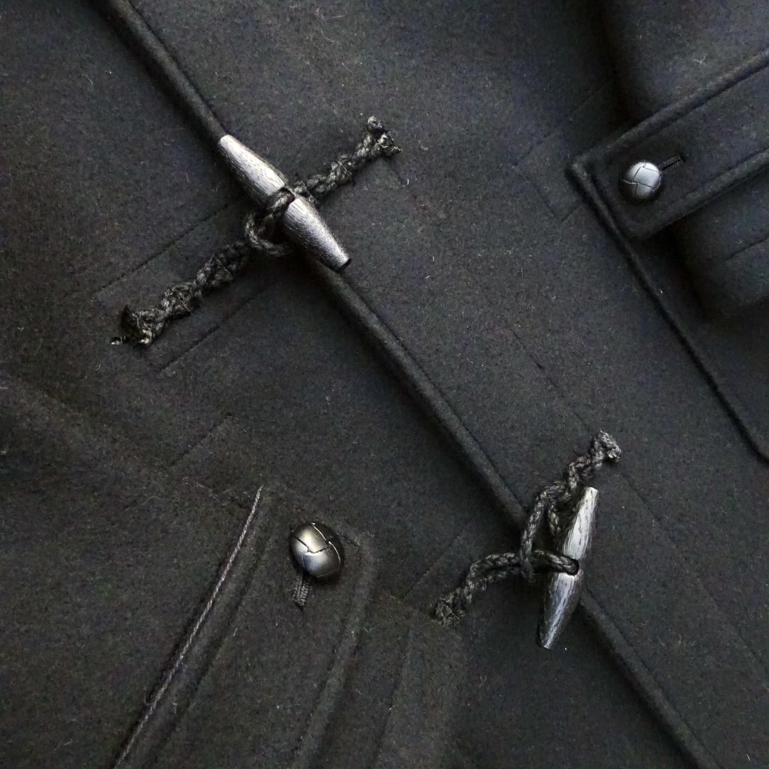 希少90年代三角タグ ポロバイ　ラルフローレン　ダッフルコート黒ブラック胡桃釦M