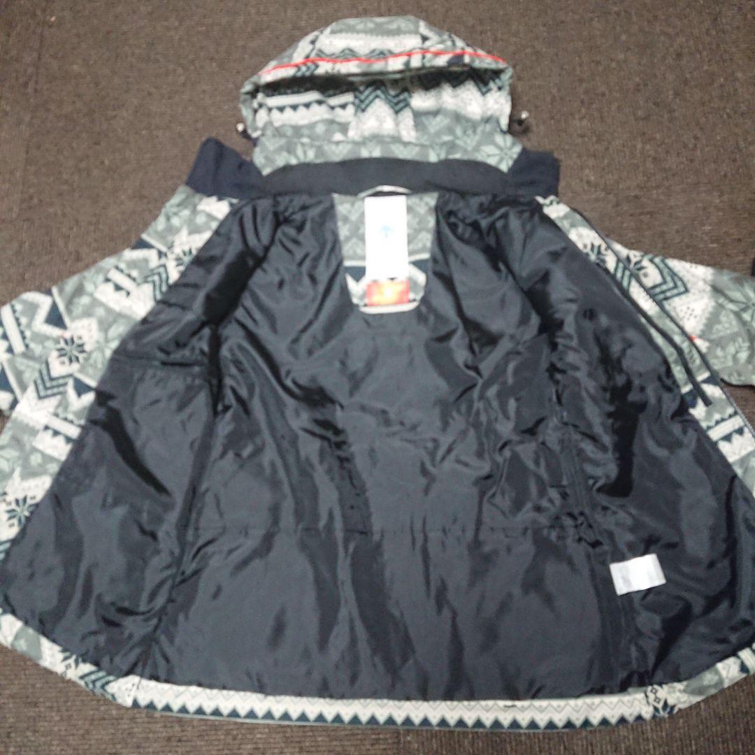 送料無料【DESCENTE】レディースノルディック柄スキーウェア上下 M/M