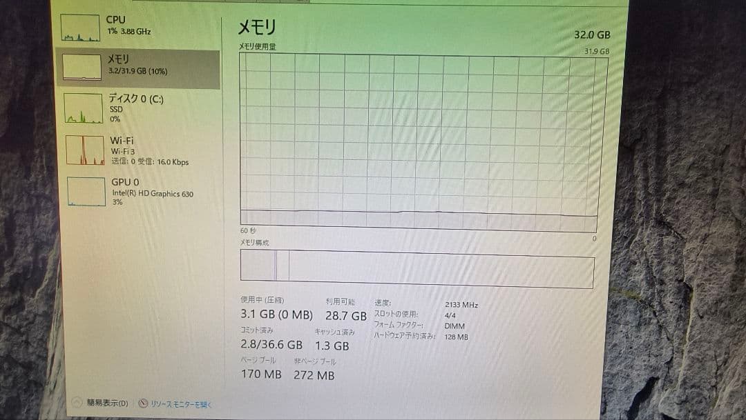 DDR4 8GBx4枚 32GB 動作確認済み ②