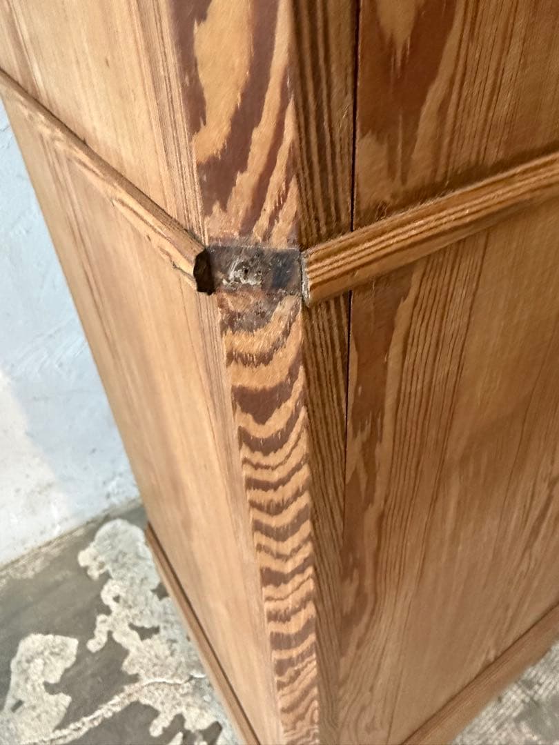 ビンテージ ドロワーナイトテーブル ドロワーベッドサイドテーブル　剥離