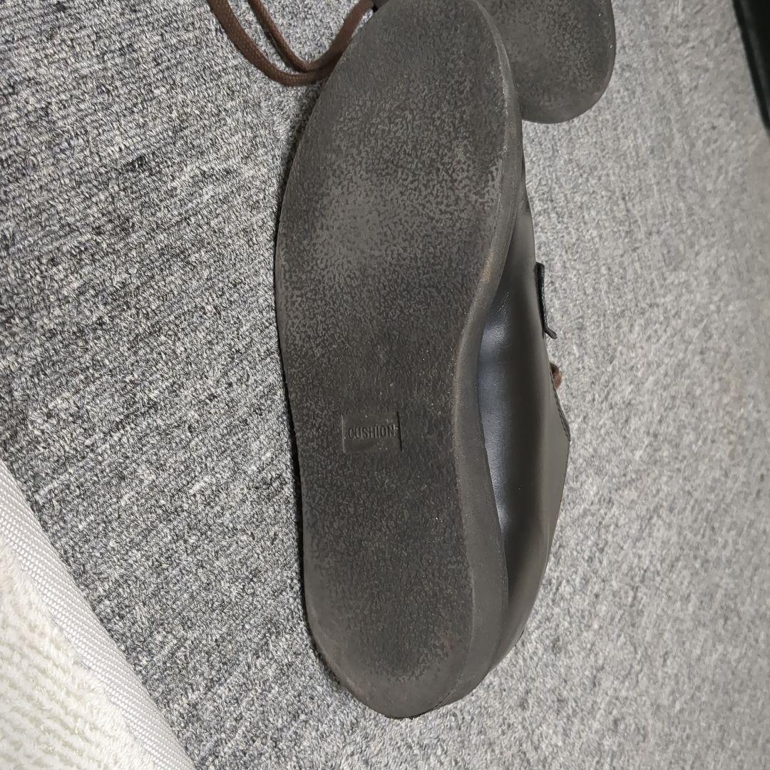 黒 レザーシューズ ポストマン