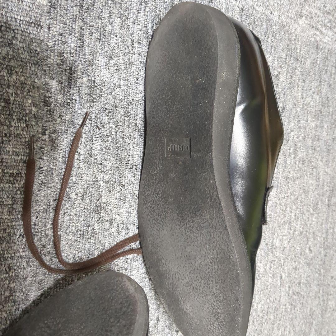 黒 レザーシューズ ポストマン