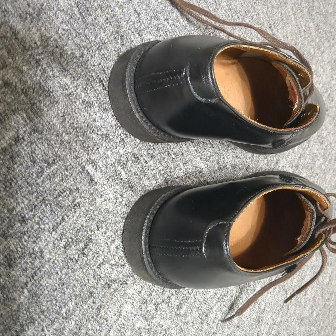 黒 レザーシューズ ポストマン