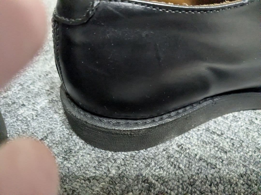 黒 レザーシューズ ポストマン