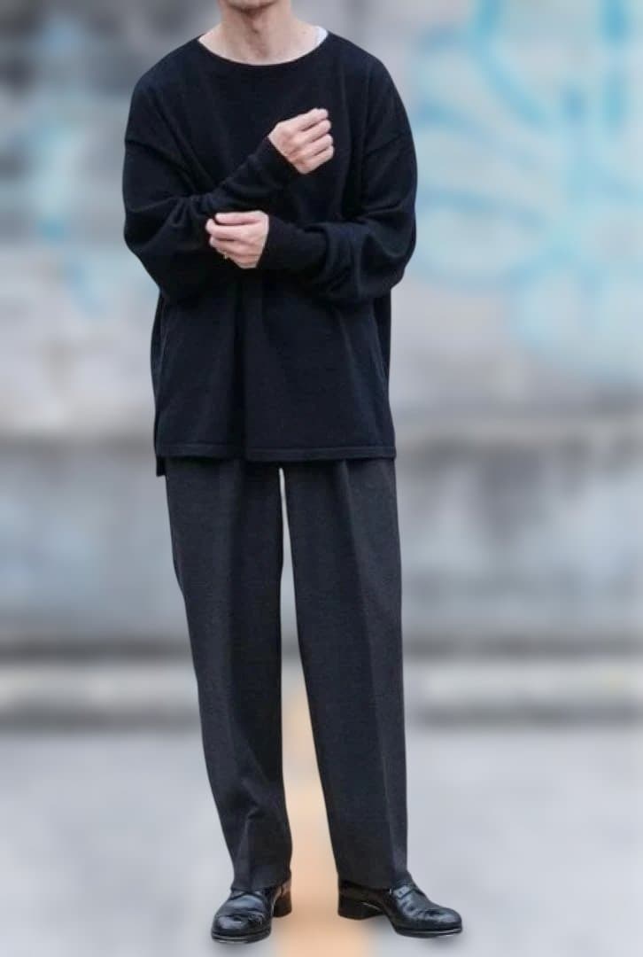 新品、未使用品　COMOLI ウール和紙コモリニット