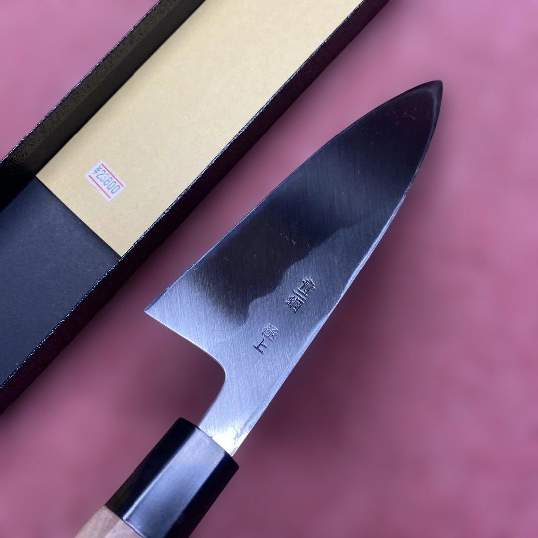 青二鋼　薄出刃包丁　165㎜ 5.5寸