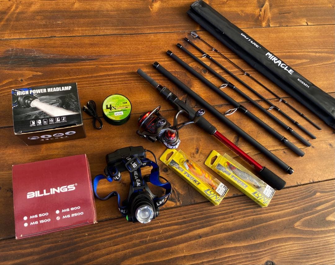 釣り竿セット　エギングセット　カーボンロッド　エギングロッド　8ft 2.4M