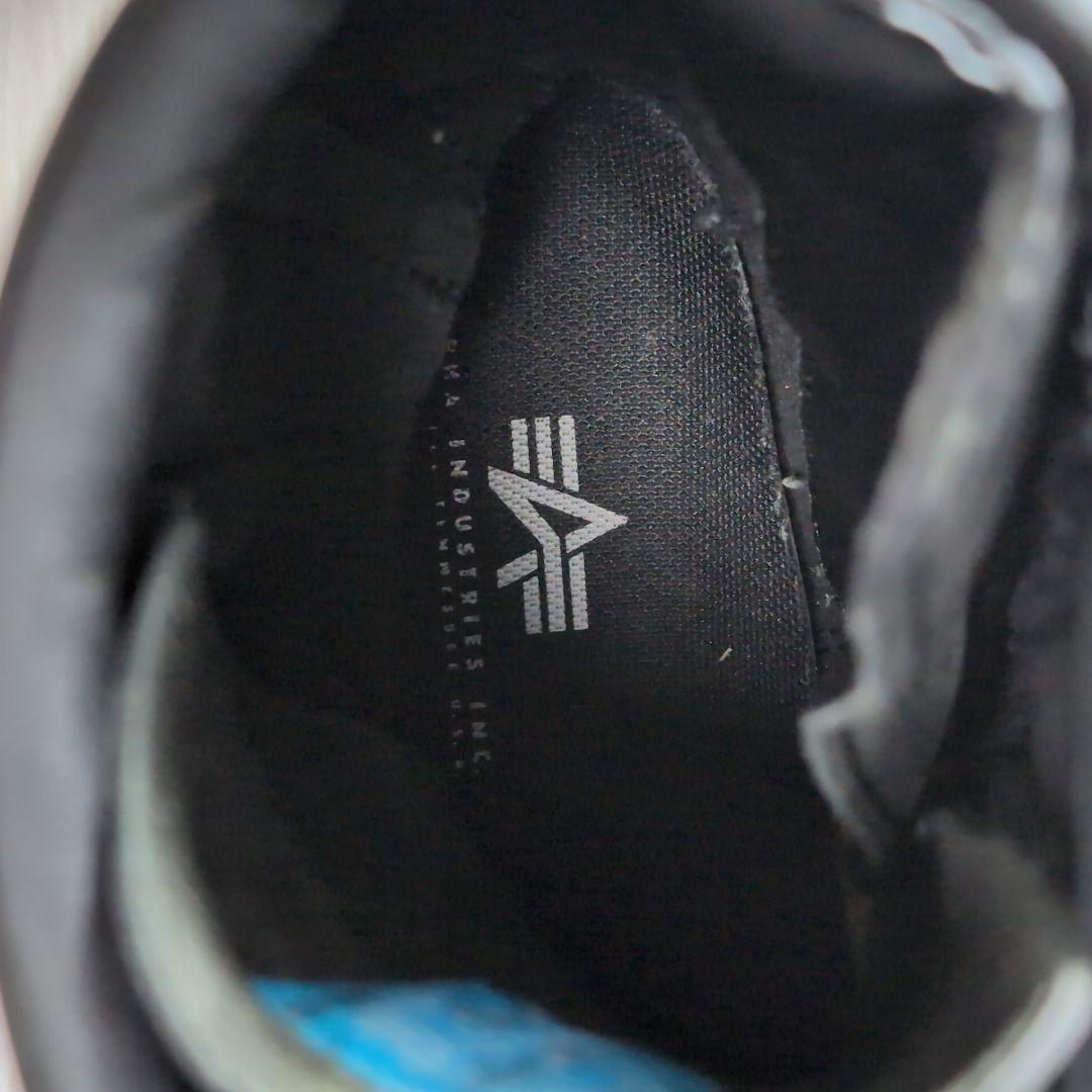 ALPHA INDUSTRIES レザー 黒 ライディングブーツ 26.5