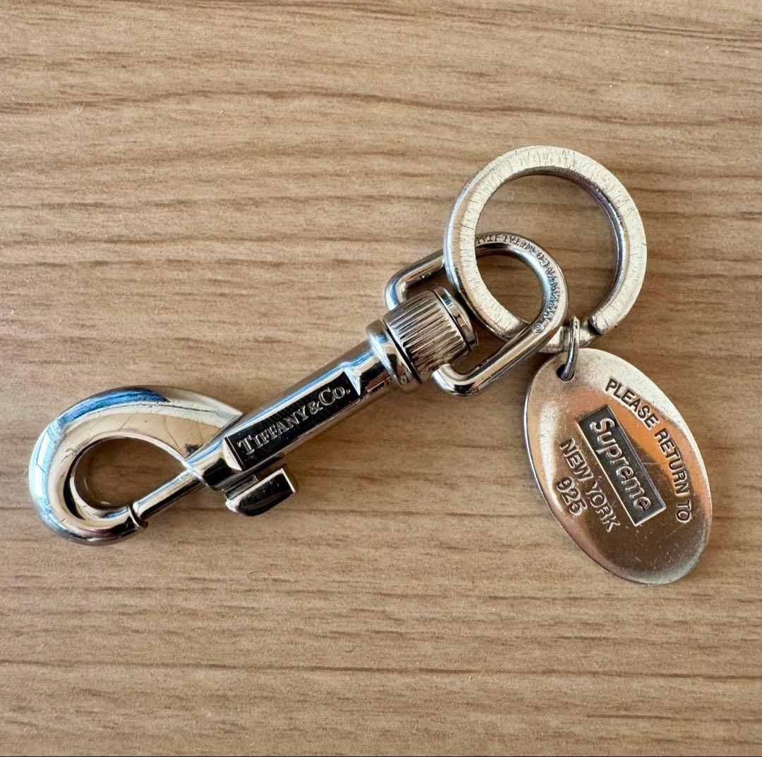 希少　Tiffany Supreme Oval Tag キーリング