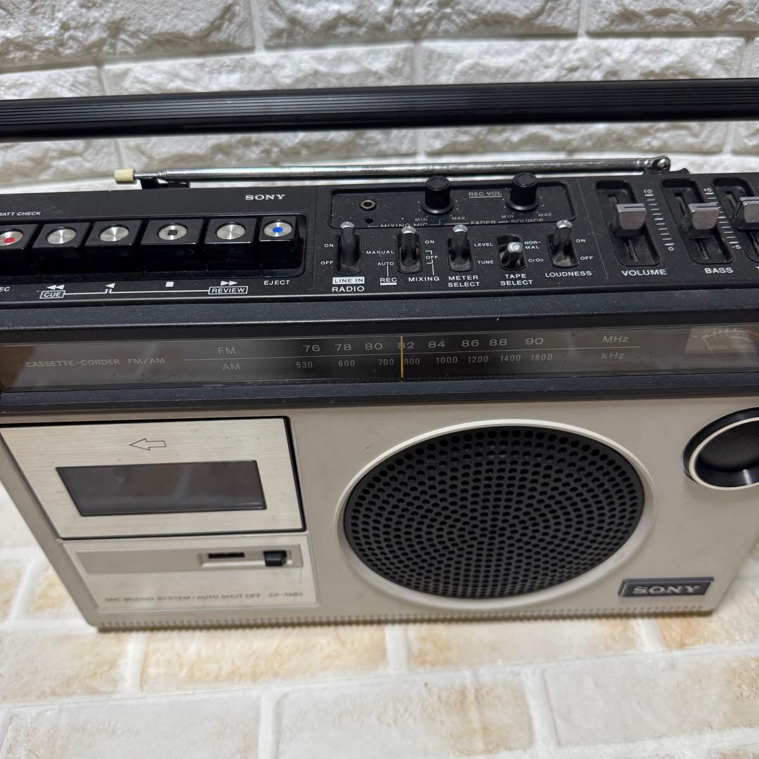 【動作品】SONY CF-1980 ラジカセ カセットデッキ