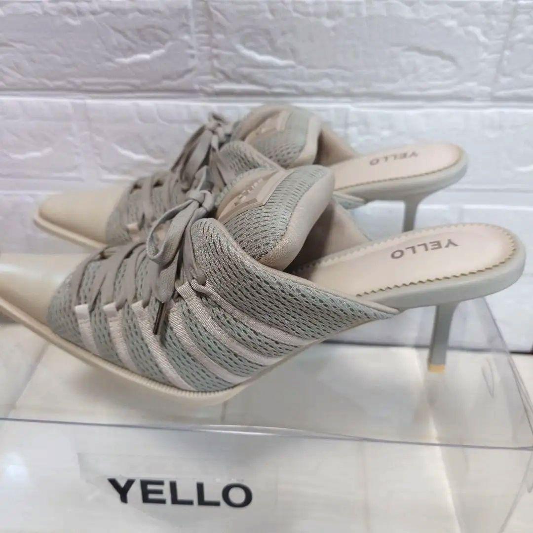 ダンゴ様☆YELLO☆スニーカーミュール ベージュ×グレー